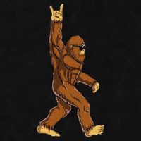 Bigfoot Rock On Sasquatch Rock And Roll Funny Ladies PosiCharge Tri-Blend Wicking Tank