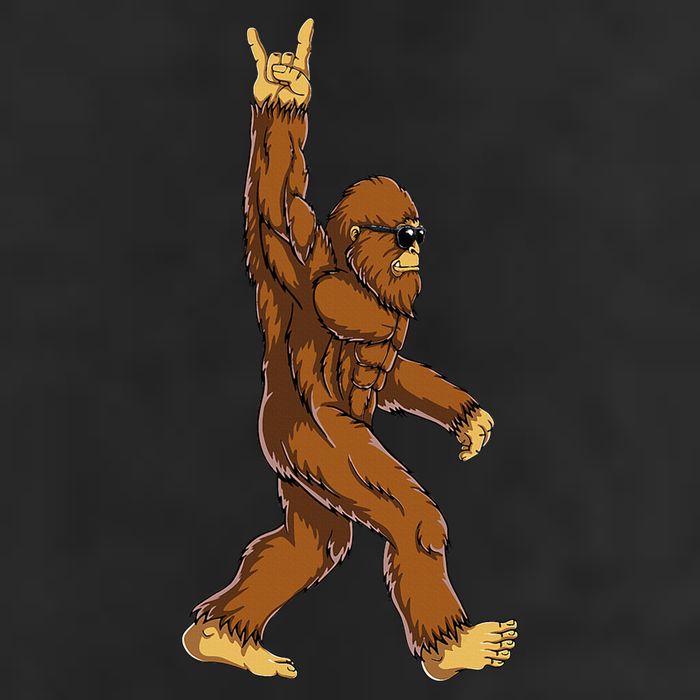 Bigfoot Rock On Sasquatch Rock And Roll Funny 25L Jumbo Tote
