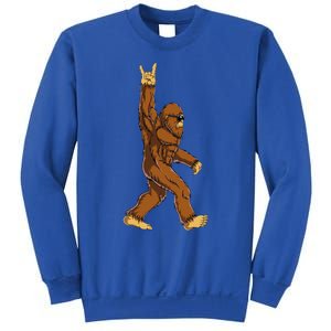 Bigfoot Rock On Sasquatch Rock And Roll Funny Sweatshirt