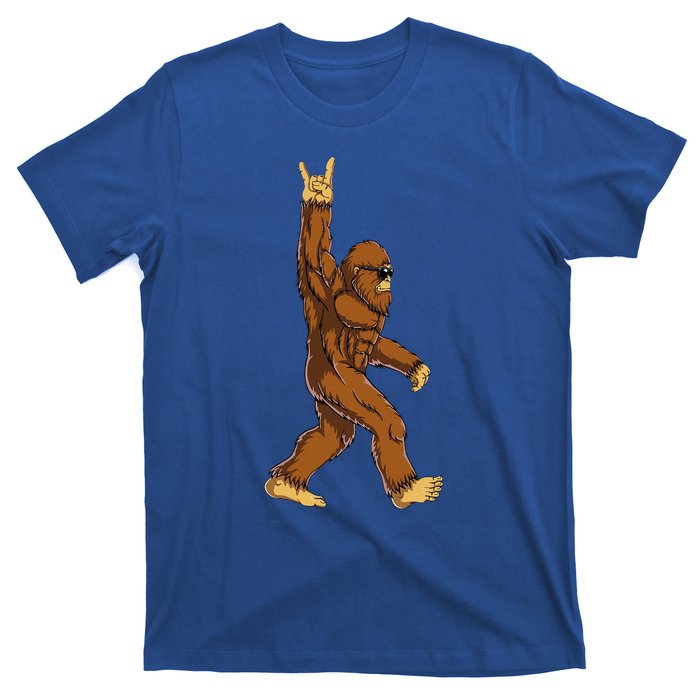 Bigfoot Rock On Sasquatch Rock And Roll Funny T-Shirt