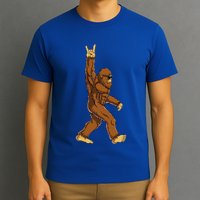 Bigfoot Rock On Sasquatch Rock And Roll Funny T-Shirt