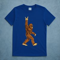 Bigfoot Rock On Sasquatch Rock And Roll Funny T-Shirt