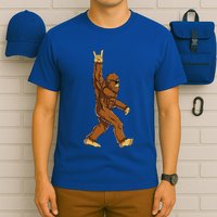Bigfoot Rock On Sasquatch Rock And Roll Funny T-Shirt