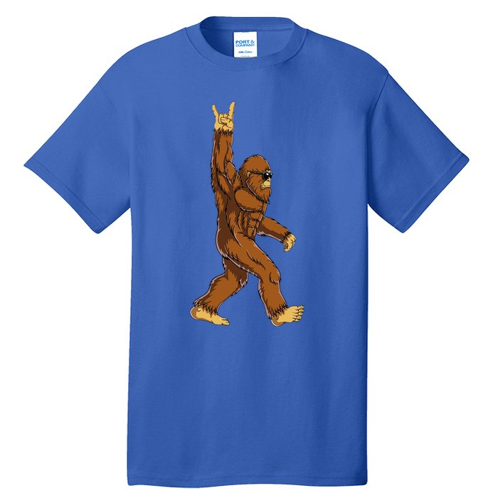 Bigfoot Rock On Sasquatch Rock And Roll Funny Tall T-Shirt