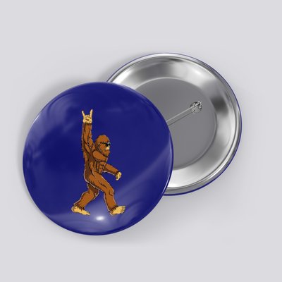 Bigfoot Rock On Sasquatch Rock And Roll Funny Button