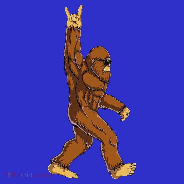 Bigfoot Rock On Sasquatch Rock And Roll Funny Button