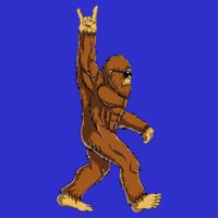 Bigfoot Rock On Sasquatch Rock And Roll Funny 16 in Basic Backpack