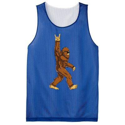 Bigfoot Rock On Sasquatch Rock And Roll Funny Mesh Reversible Basketball Jersey Tank