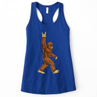 Bigfoot Rock On Sasquatch Rock And Roll Funny Womens Tank Top