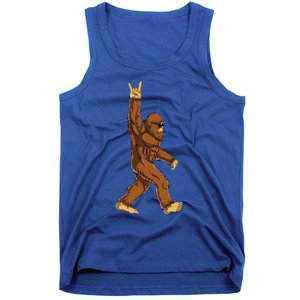 Bigfoot Rock On Sasquatch Rock And Roll Funny Tank Top