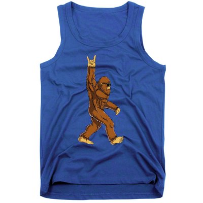 Bigfoot Rock On Sasquatch Rock And Roll Funny Tank Top