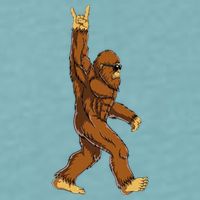 Bigfoot Rock On Sasquatch Rock And Roll Funny Sueded Cloud Jersey T-Shirt