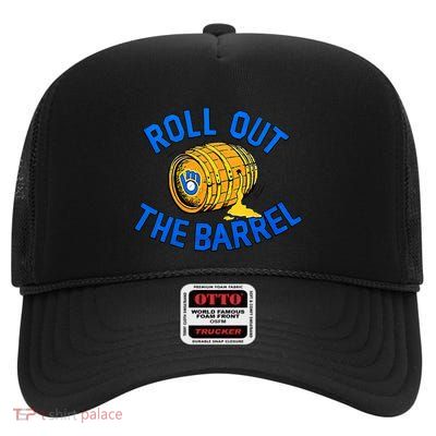 Brewers Roll Out The Barrel High Crown Mesh Back Trucker Hat