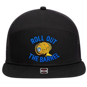 Brewers Roll Out The Barrel 7 Panel Mesh Trucker Snapback Hat