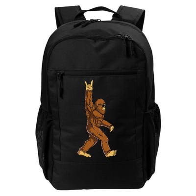 Bigfoot Rock On Sasquatch Rock And Roll Funny Daily Commute Backpack