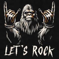 Bigfoot Rock On Funny Sasquatch Rock And Roll LetS Rock Ladies PosiCharge Tri-Blend Wicking Tank
