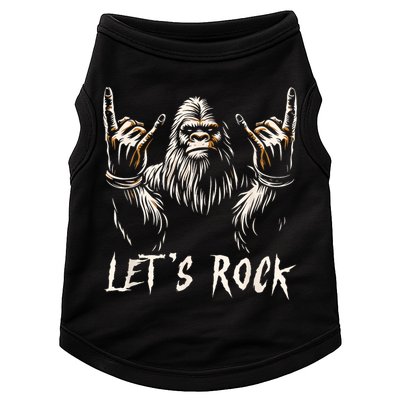 Bigfoot Rock On Funny Sasquatch Rock And Roll LetS Rock Doggie Tank