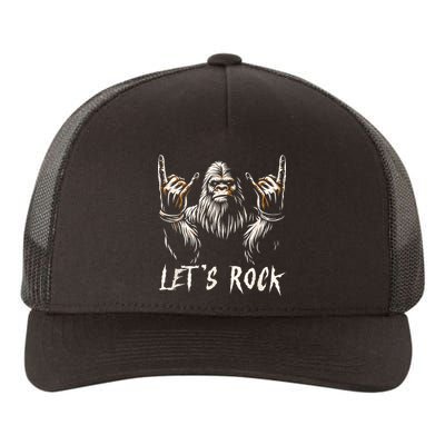 Bigfoot Rock On Funny Sasquatch Rock And Roll LetS Rock Yupoong Adult 5-Panel Trucker Hat