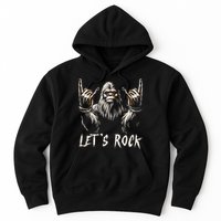 Bigfoot Rock On Funny Sasquatch Rock And Roll LetS Rock Hoodie