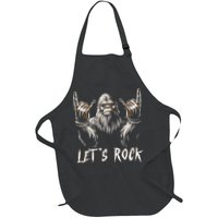 Bigfoot Rock On Funny Sasquatch Rock And Roll LetS Rock Apron