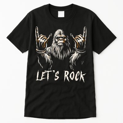Bigfoot Rock On Funny Sasquatch Rock And Roll LetS Rock Tall T-Shirt
