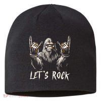 Bigfoot Rock On Funny Sasquatch Rock And Roll LetS Rock Sustainable Beanie
