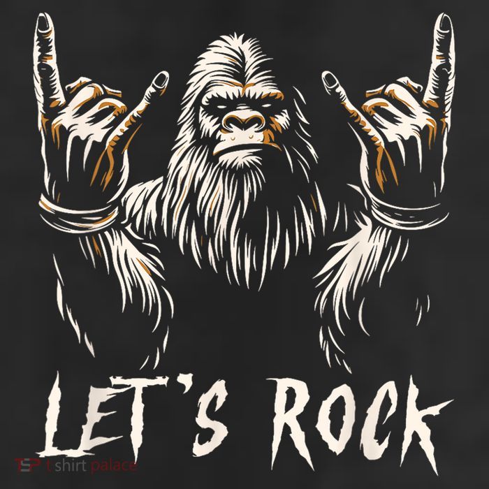 Bigfoot Rock On Funny Sasquatch Rock And Roll LetS Rock Trucker Hat
