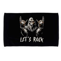 Bigfoot Rock On Funny Sasquatch Rock And Roll LetS Rock Microfiber Hand Towel