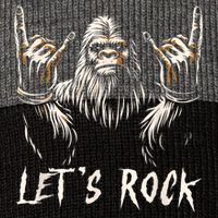 Bigfoot Rock On Funny Sasquatch Rock And Roll LetS Rock Pom Pom 12in Knit Beanie