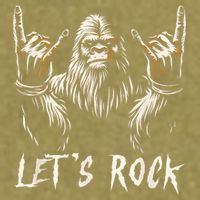 Bigfoot Rock On Funny Sasquatch Rock And Roll LetS Rock Garment-Dyed Women's Muscle Tee