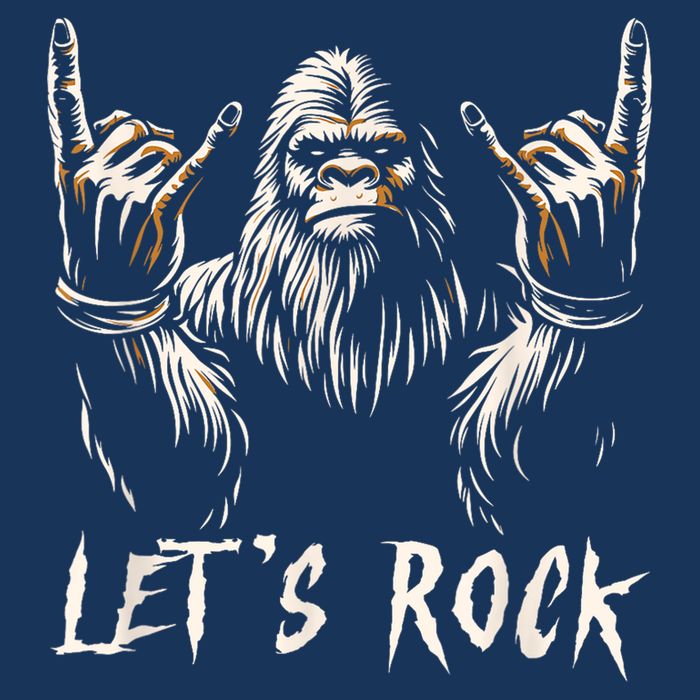 Bigfoot Rock On Funny Sasquatch Rock And Roll LetS Rock Infant Baby Jersey Bodysuit