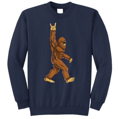 Bigfoot Rock On Sasquatch Rock And Roll Funny Graphic Sweatshirt