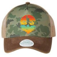 Bigfoot Rock On Sasquatch Rock And Roll Funny Graphic Legacy Tie Dye Trucker Hat