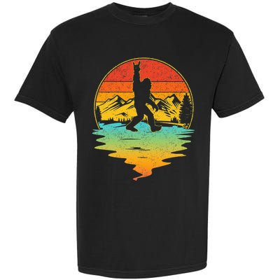 Bigfoot Rock On Sasquatch Rock And Roll Funny Graphic Garment-Dyed Heavyweight T-Shirt