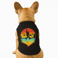 Bigfoot Rock On Sasquatch Rock And Roll Funny Graphic Doggie Tank