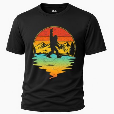 Bigfoot Rock On Sasquatch Rock And Roll Funny Graphic Performance Shirt