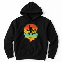 Bigfoot Rock On Sasquatch Rock And Roll Funny Graphic Hoodie