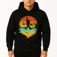 Bigfoot Rock On Sasquatch Rock And Roll Funny Graphic Hoodie
