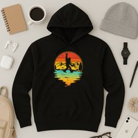 Bigfoot Rock On Sasquatch Rock And Roll Funny Graphic Hoodie