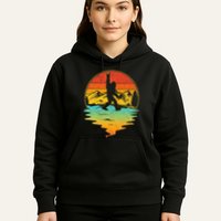 Bigfoot Rock On Sasquatch Rock And Roll Funny Graphic Hoodie