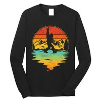 Bigfoot Rock On Sasquatch Rock And Roll Funny Graphic Long Sleeve Shirt