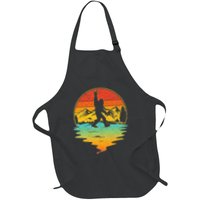 Bigfoot Rock On Sasquatch Rock And Roll Funny Graphic Apron