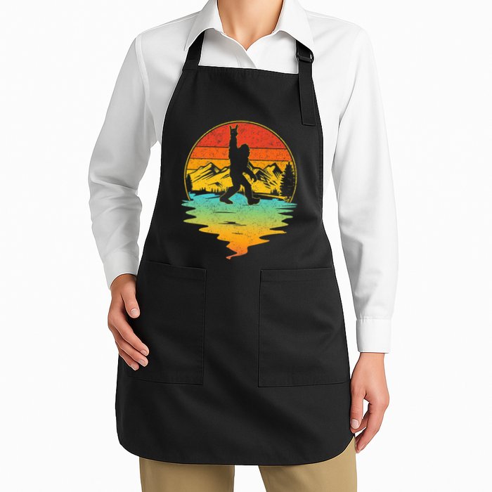 Bigfoot Rock On Sasquatch Rock And Roll Funny Graphic Apron