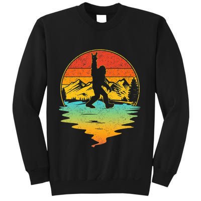 Bigfoot Rock On Sasquatch Rock And Roll Funny Graphic Sweatshirt