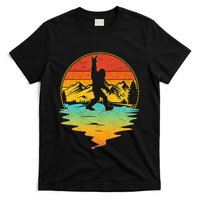Bigfoot Rock On Sasquatch Rock And Roll Funny Graphic T-Shirt