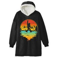 Bigfoot Rock On Sasquatch Rock And Roll Funny Graphic Hooded Wearable Blanket