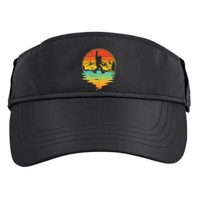 Bigfoot Rock On Sasquatch Rock And Roll Funny Graphic Adult Drive Performance Visor