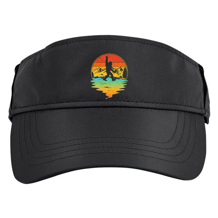 Bigfoot Rock On Sasquatch Rock And Roll Funny Graphic Adult Drive Performance Visor