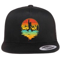 Bigfoot Rock On Sasquatch Rock And Roll Funny Graphic Flatbill Hat