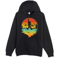 Bigfoot Rock On Sasquatch Rock And Roll Funny Graphic Premium Pullover Hoodie